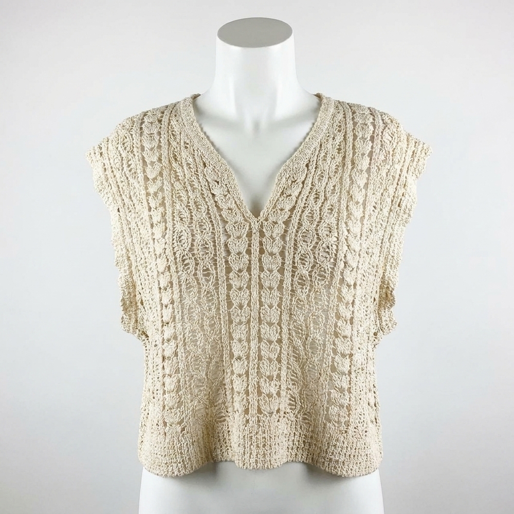 NEW POL v-neck sleeveless top in beige